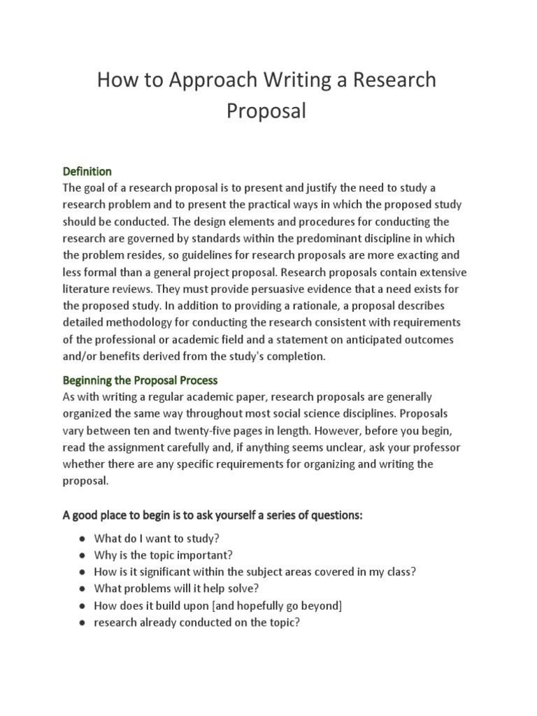 psychology research proposal assignment