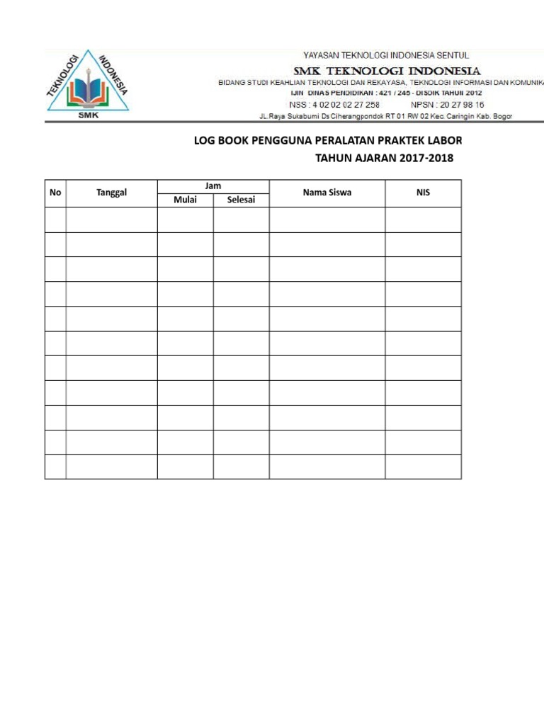 Log Book Praktikum Laboratorium Komputer | PDF | Komputer | Teknologi ...