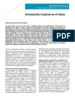 Efectos de La Deforestación Tropical en El Clima y La Agricultura