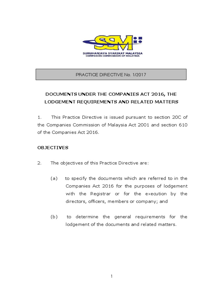 Practice Directive 120172 Public Law Government Information