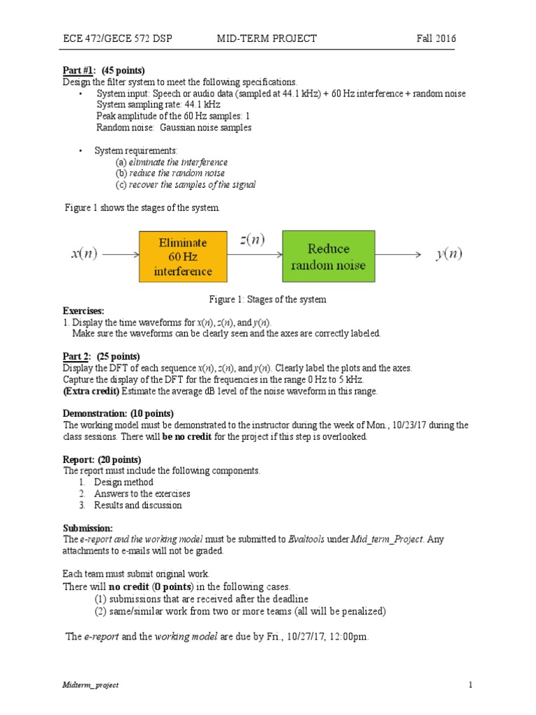 Gannon DSP Midterm Project | PDF