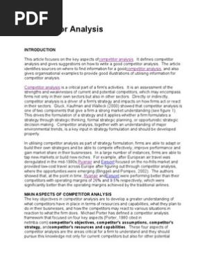 Competitor Analysis