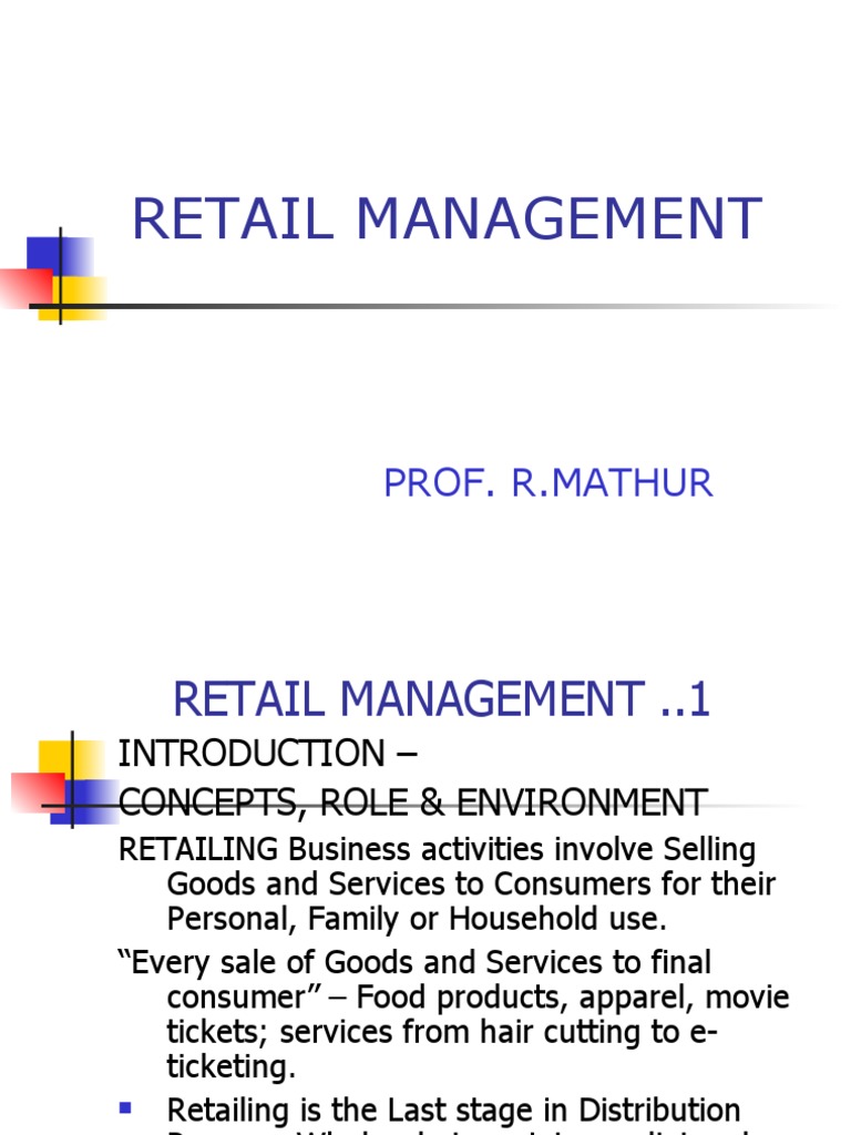Retail Management | PDF | Pricing | Retail