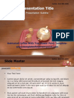 Animated Coffee With Tray Powerpoint Template.pptx