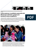 Leche Materna - La Polémica Operación Del Minsal Que Enfrenta A Grupos Pro Lactancia Contra El Gobierno - El Desconcierto