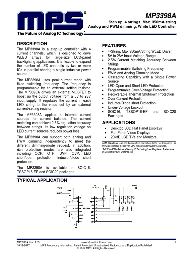 Zenith A 386 2 Pezzi Driver Originali MP3398A MP3398AG SOP16 - Controller Alimentazione Monolithic Power Componenti Elettronici Texas Instruments