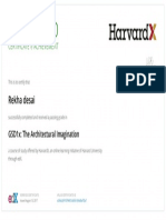 HarvardX GSD1x Certificate - EdX