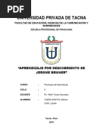 Teoría de Aprendizaje Por Descubrimiento de Jerome Bruner
