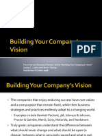 Building A Visionary and Great Company's Vision