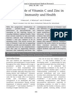 Essential Role of Vitamin C and Zinc in Child Immunity and Health