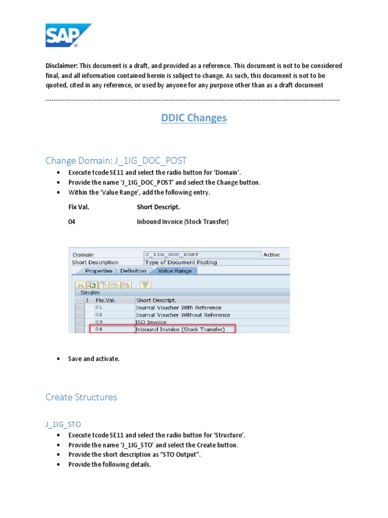 DDIC_Changes_GST SAP Notes.pdf Computing Technology