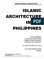 Islamic Architecture in The Philippines: Group Research Work & Presentation
