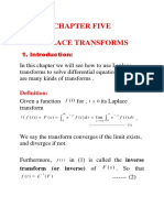 Chapter 5.1 Laplace Transforms