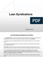 Investment Banking - Debt Market Loan Syndication