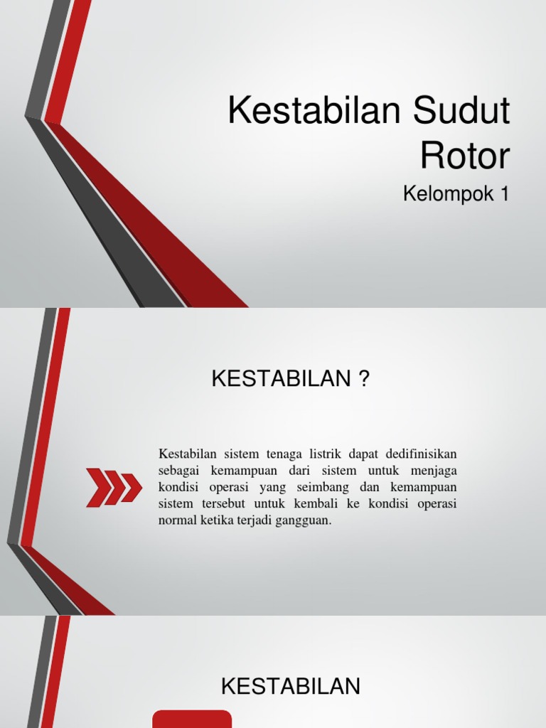 Kestabilan Sudut Rotor dalam Sistem Tenaga | PDF
