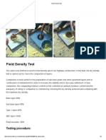 Field Density Test