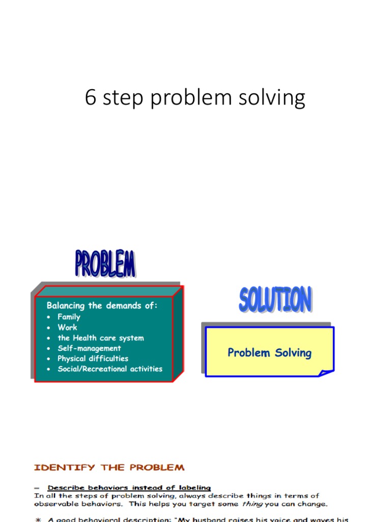 6 Step Problem Solving