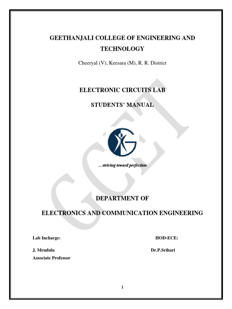 Ec Lab PDF | Download Free PDF | Field Effect Transistor | Amplifier