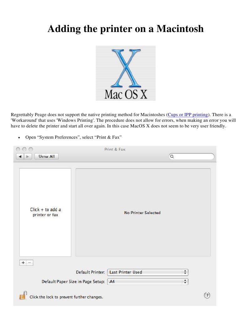 Add Printer on Mac Using Windows Method | PDF