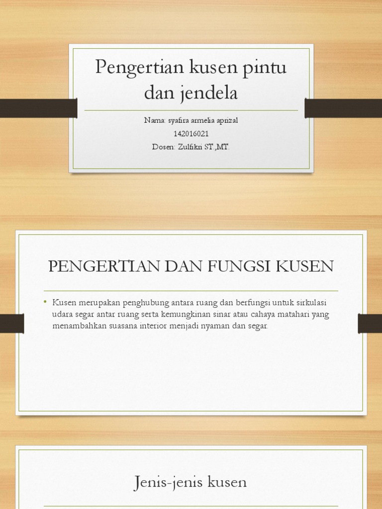  Pengertian Kusen Pintu Dan Jendela 