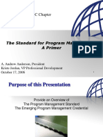 PMI Washington, DC Chapter: The Standard For Program Management: A Primer