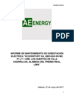 Informe de Mantenimiento de Subestación Eléctrica