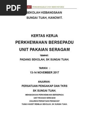 Kertas Kerja Perkhemahan Uniform Pdf