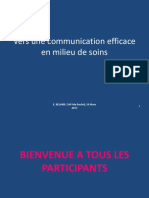 Vers Une Communication Efficace en Milieu de Soins: E. BELARIF, CHP My Rachid, 16 Mars 2017