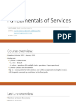 Fundamentals of Services - Lecture 1