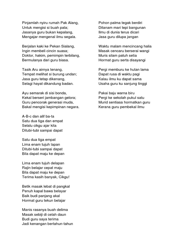 Pantun Hari Guru Pdf