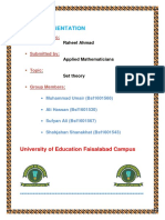 Group Presentation: University of Education Faisalabad Campus