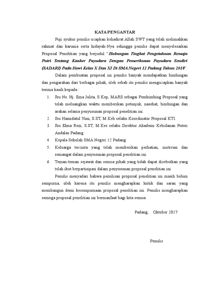 Contoh Kata Pengantar Proposal Penelitian Untaian Kata 2019