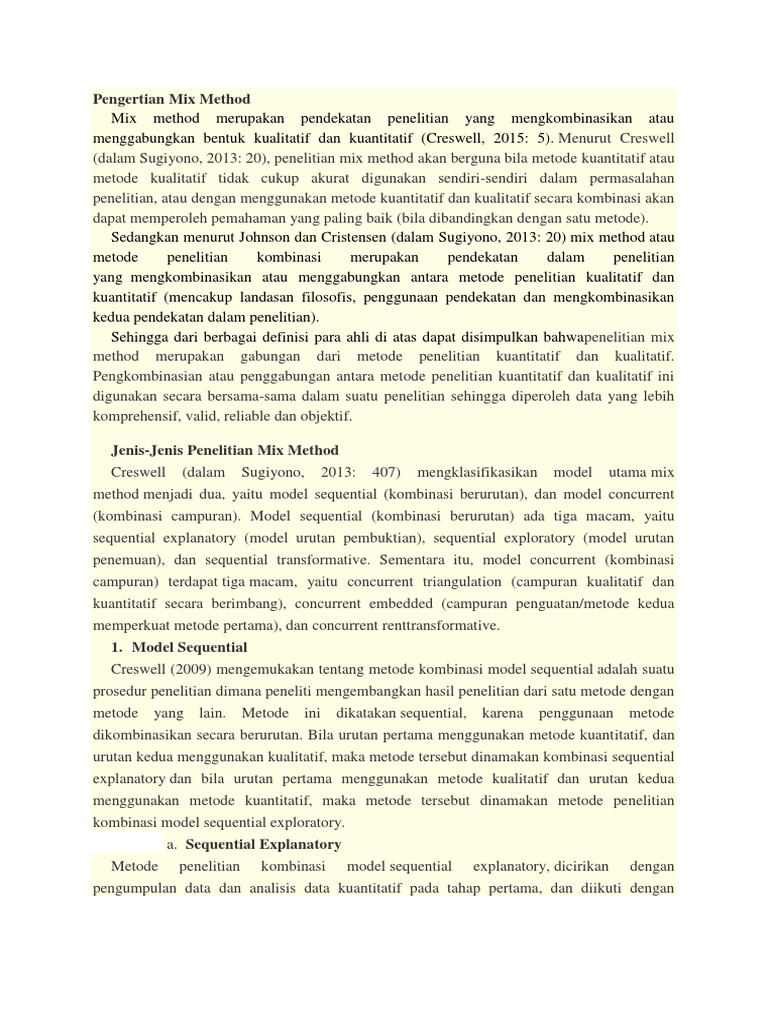 Pengertian Mix Method | PDF