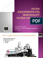 Paver Adjustments For High Quality Paving