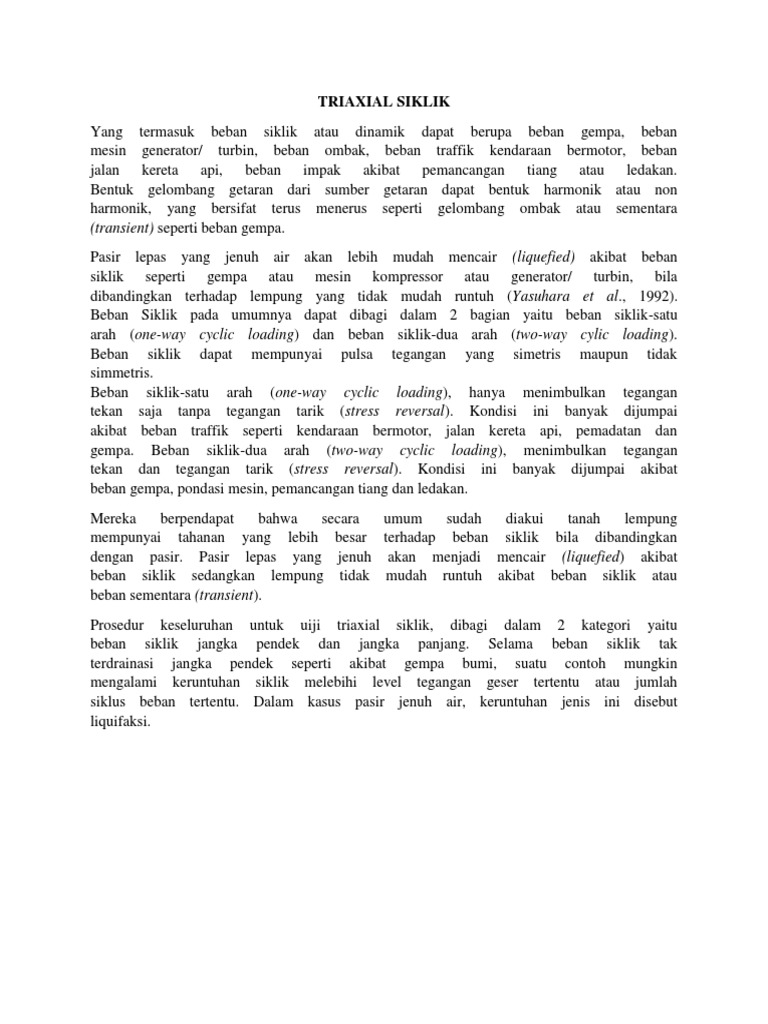 Analisis Beban Siklik pada Tanah | PDF | Ilmu Sosial | Sains & Matematika