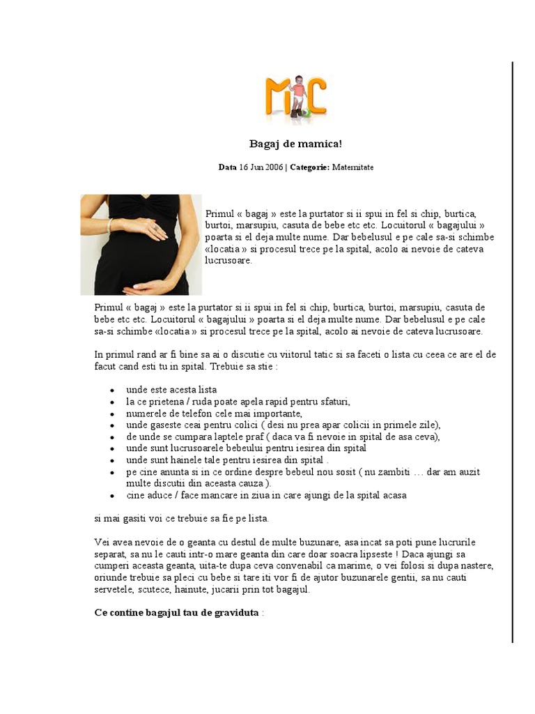 Bagaj Pentru Mama De Pe Net Pdf
