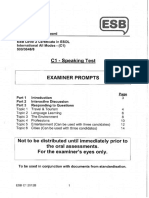 C1 Speaking Test Examiner Prompts Sample PDF