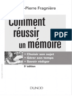 (Méthod'o.) Fragnière, Jean-Pierre-Comment Réussir Un Mémoire - Choisir Son Sujet, Gérer Son Temps, Savoir Rédiger-Dunod (DL 2016, 2016)