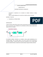 Lab 03 Conversion de Sistemas Continuos A Discretos