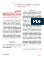 Determining Density Using a Pycnometer