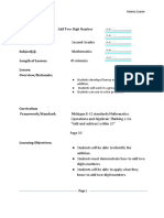 Add Two-Digit Number With Rubric