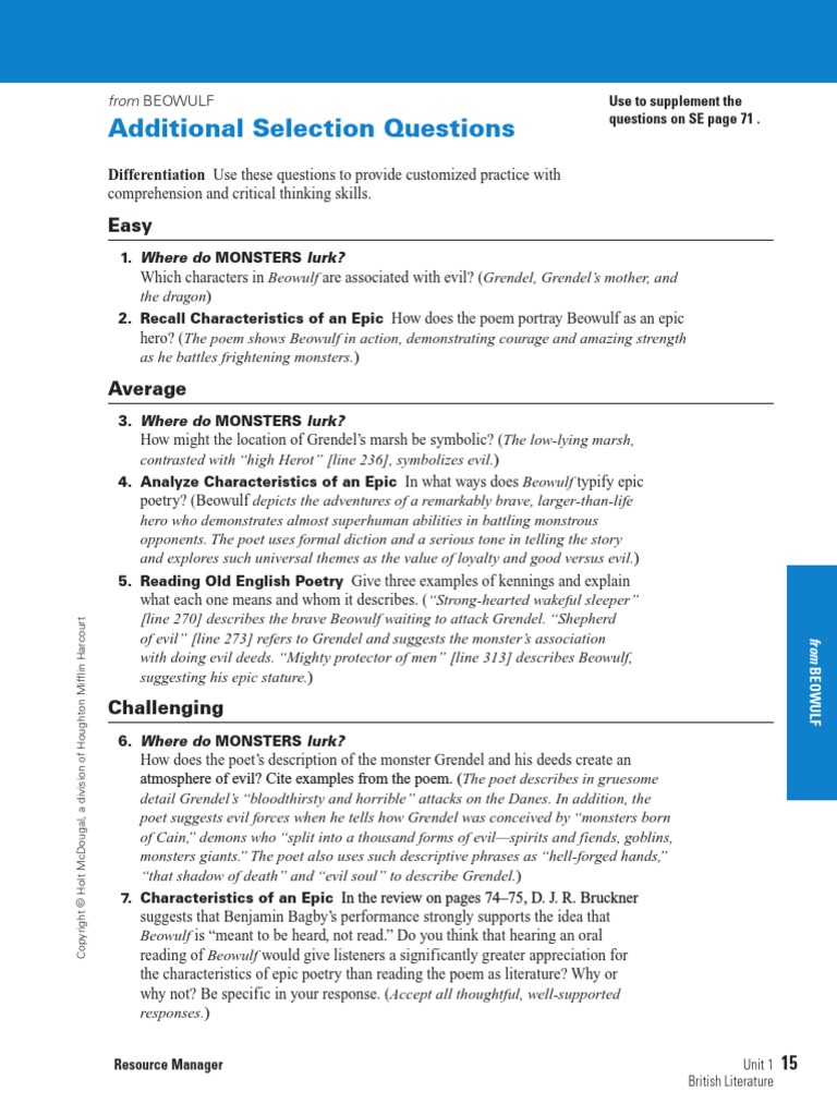 Essay over beowulf picture