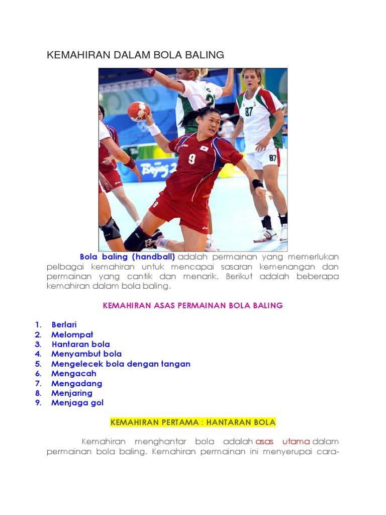 Kemahiran Dalam Bola Baling Pdf