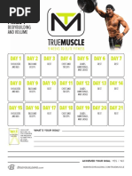 True Muscle Calendar