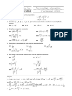 Matemática - Radicais e potências