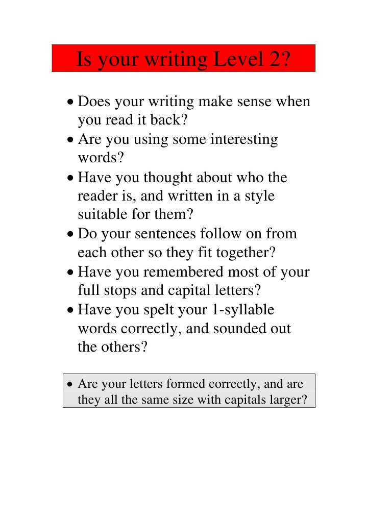 Writing Level Assessment Guide | PDF | Letter Case | Vocabulary