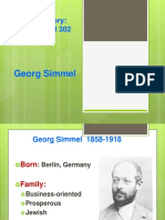 SOCL 302: Georg Simmel's Contributions to Social Theory and Sociology