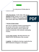 Kinetics Definitions