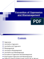 Prevention of Oppression and Mismanagement