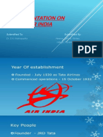 Presentation On Air India: Submitted To: Submitted by